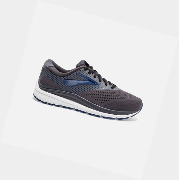 Brooks Addiction 14 Men's Walking Shoes Blackened Pearl / Blue / Black | XGOW-50278