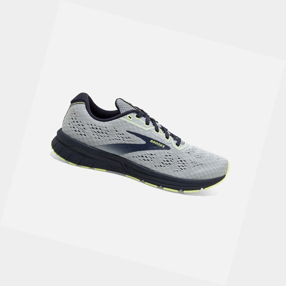 Brooks Anthem 4 Men's Road Running Shoes Quarry / Navy / Sunny Lime | JMZG-13524