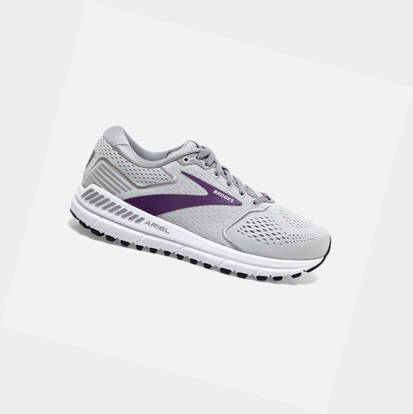 Brooks Ariel '20 Women's Walking Shoes Oyster / Alloy / Grape | VOGX-69805