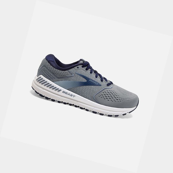 Brooks Beast '20 Men's Road Running Shoes Blue / Grey / Poseidon | AGZU-73854