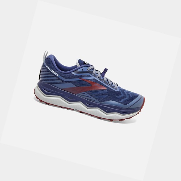 Brooks Caldera 4 Men's Trail Shoes Deep Cobalt / Blue / Red | GTKZ-71268