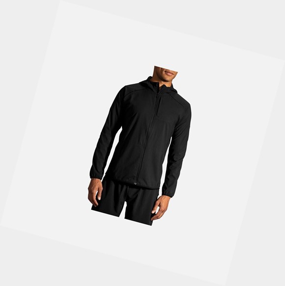 Brooks Canopy Men's Outerwear Black | VHZC-64532