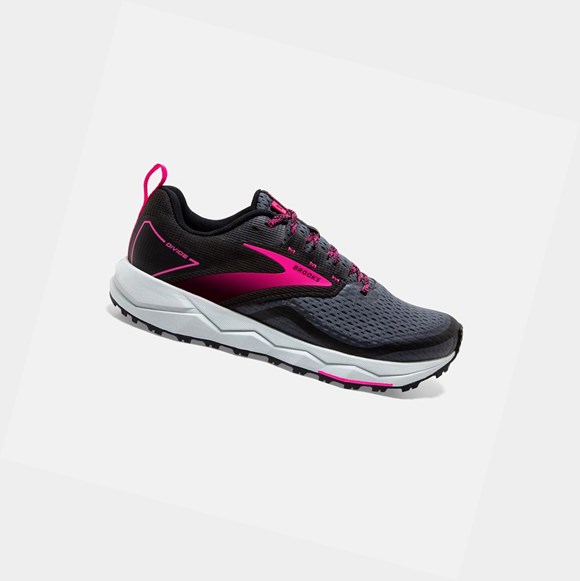 Brooks Divide 2 Women's Trail Shoes Black / Ebony / Pink | PEQA-82193