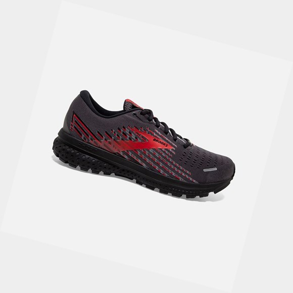Brooks Ghost 13 GTX Men's Road Running Shoes Black / Ebony / Red | QIRH-71243