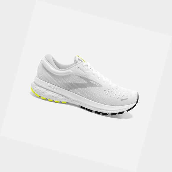 Brooks Ghost 13 Men's Road Running Shoes White / Nightlife | DHCA-03571