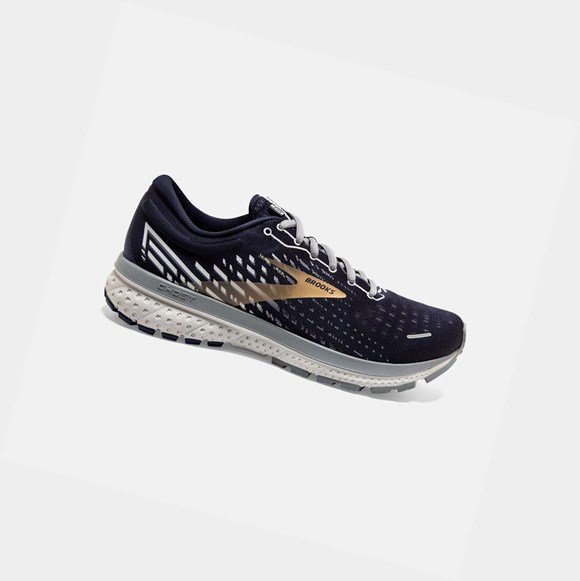 Brooks Ghost 13 Men's Road Running Shoes Peacoat / Grey / Gold | SDVJ-70896