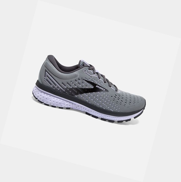 Brooks Ghost 13 Women's Road Running Shoes Grey / Blackened Pearl / Purple | EURX-51483
