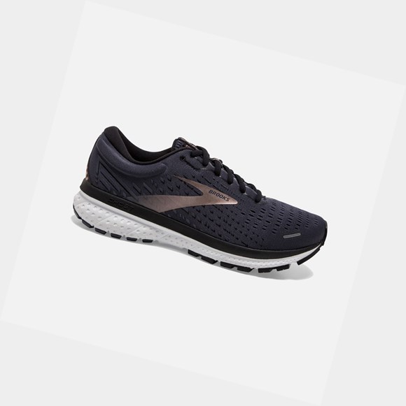 Brooks Ghost 13 Women's Road Running Shoes Ombre Blue / Black / Rose Gold | IYON-10346