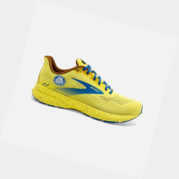 Brooks Launch 8 Men's Road Running Shoes Golden Kiwi / Pale Banana / Victoria Blue | FQPY-47216