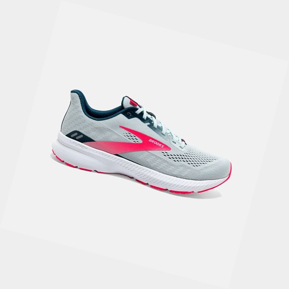 Brooks Launch 8 Women's Road Running Shoes Ice Flow / Navy / Pink | MDUT-12603