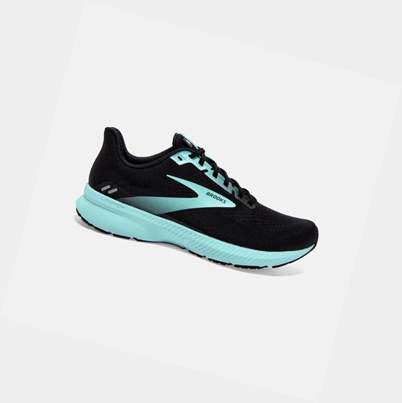 Brooks Launch 8 Women's Road Running Shoes Black / Ebony / Blue Tint | YNLP-23740