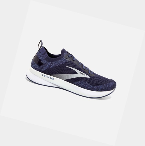 Brooks Levitate 4 Men's Road Running Shoes Navy / Grey / White | SIMJ-24036