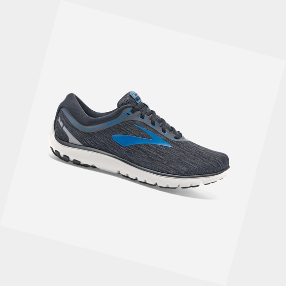 Brooks PureFlow 7 Men's Road Running Shoes Black / Ebony / Deep Water | VPLK-94301