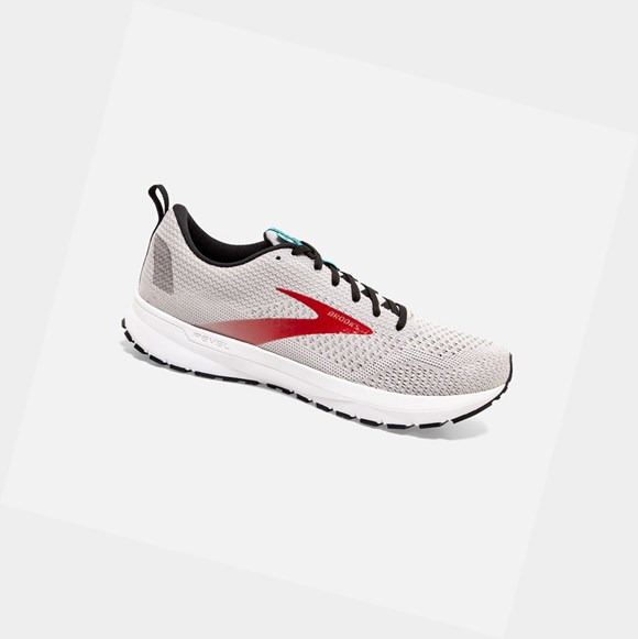 Brooks Revel 4 Men's Road Running Shoes Grey / Black / Capri | FHJI-45608
