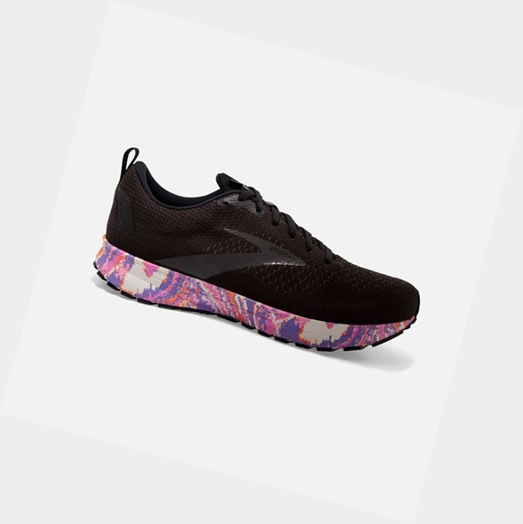 Brooks Revel 4 Men's Road Running Shoes Black / Pavement / Lilac | ZRUC-08591