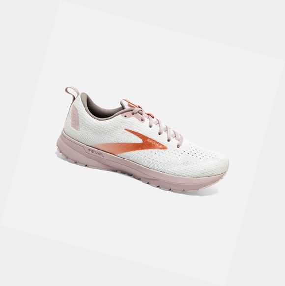 Brooks Revel 4 Women's Road Running Shoes White / Hushed Violet / Copper | NDWM-80257