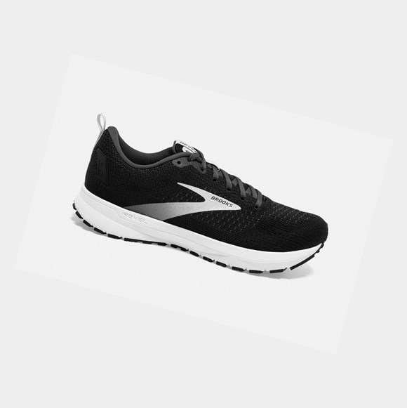 Brooks Revel 4 Women's Road Running Shoes Black / Oyster / Silver | UQCR-83204
