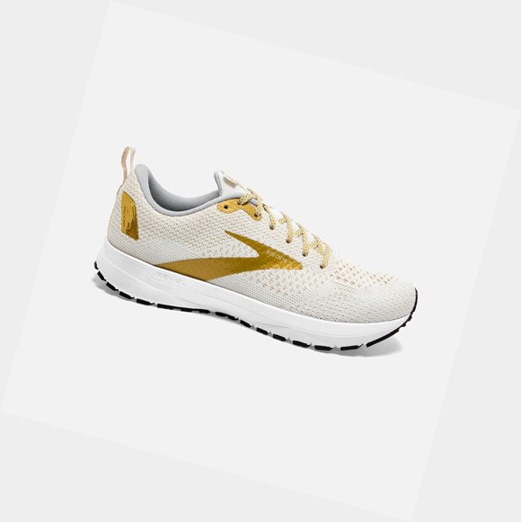 Brooks Revel 4 Women's Road Running Shoes White / Gold | XTRY-35978