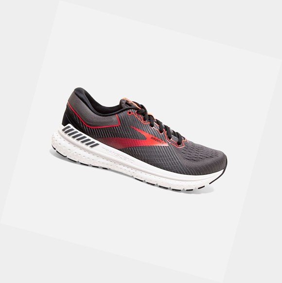 Brooks Transcend 7 Women's Road Running Shoes Black / Ebony / Coral | FYMC-65018