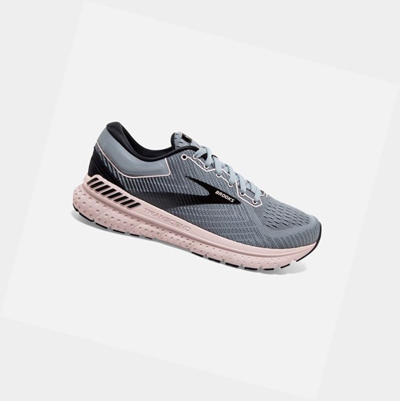 Brooks Transcend 7 Women's Road Running Shoes Grey / Black / Hushed Violet | HKSN-34586