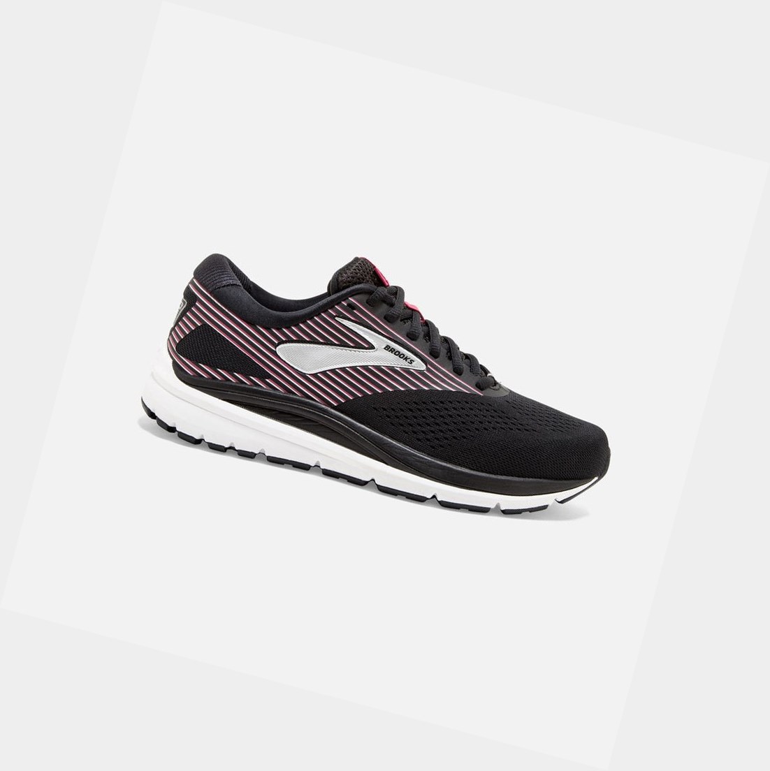 Brooks Addiction 14 Women\'s Walking Shoes Black / Hot Pink / Silver | NPHE-56219