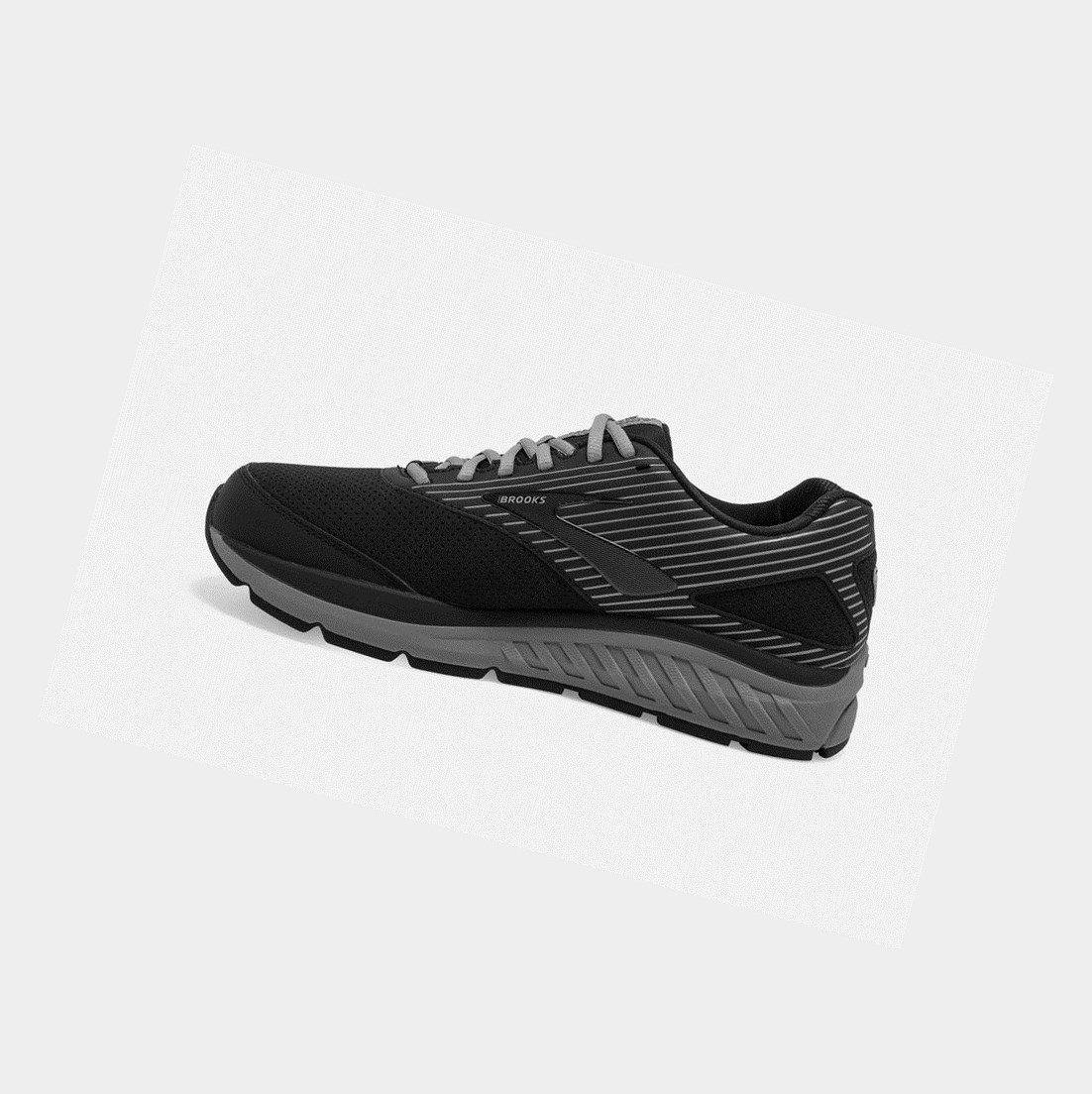 Brooks Addiction Walker Suede Men's Walking Shoes Black / Primer / Black | TEJV-72658
