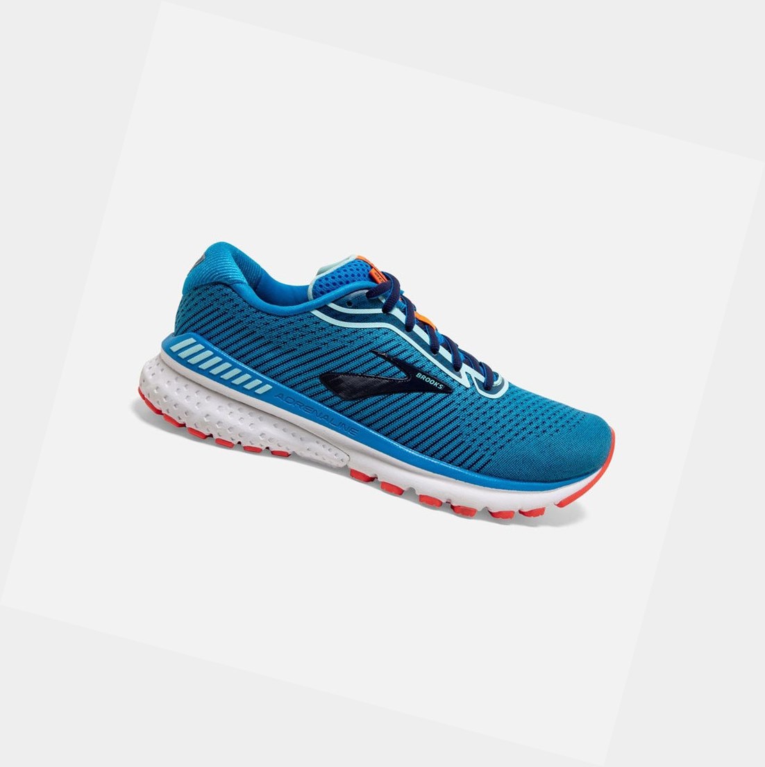 Brooks Adrenaline GTS 20 Women\'s Walking Shoes Blue / Navy / Coral | LQTK-34197