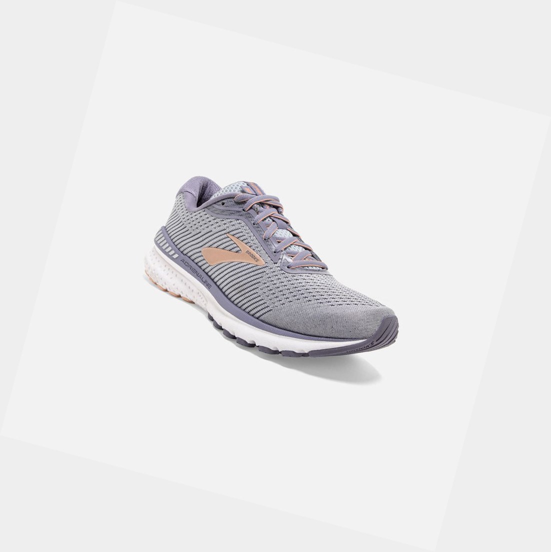 Brooks Adrenaline GTS 20 Women's Walking Shoes Grey / Pale Peach / White | XYQG-83901