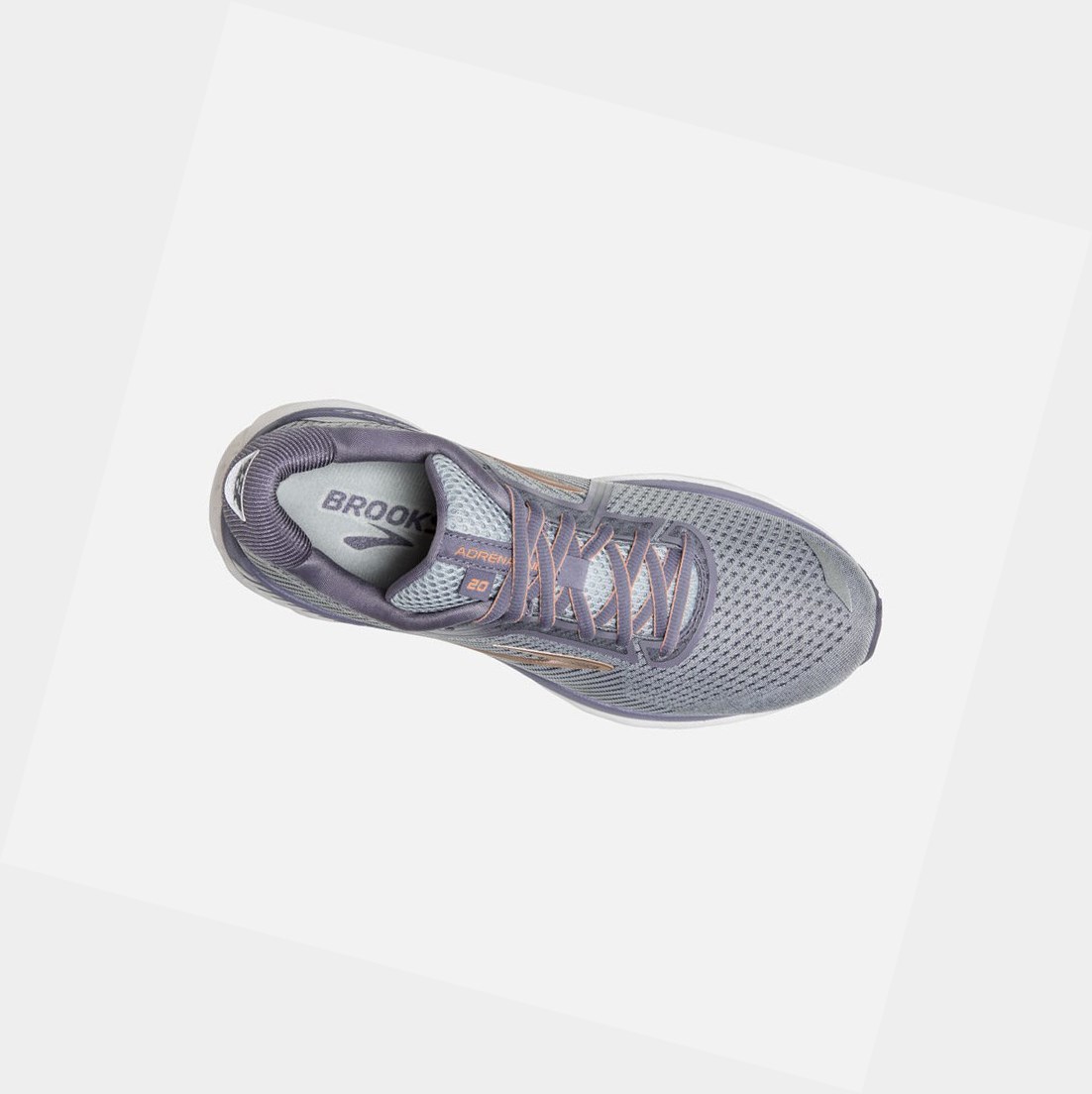 Brooks Adrenaline GTS 20 Women's Walking Shoes Grey / Pale Peach / White | XYQG-83901
