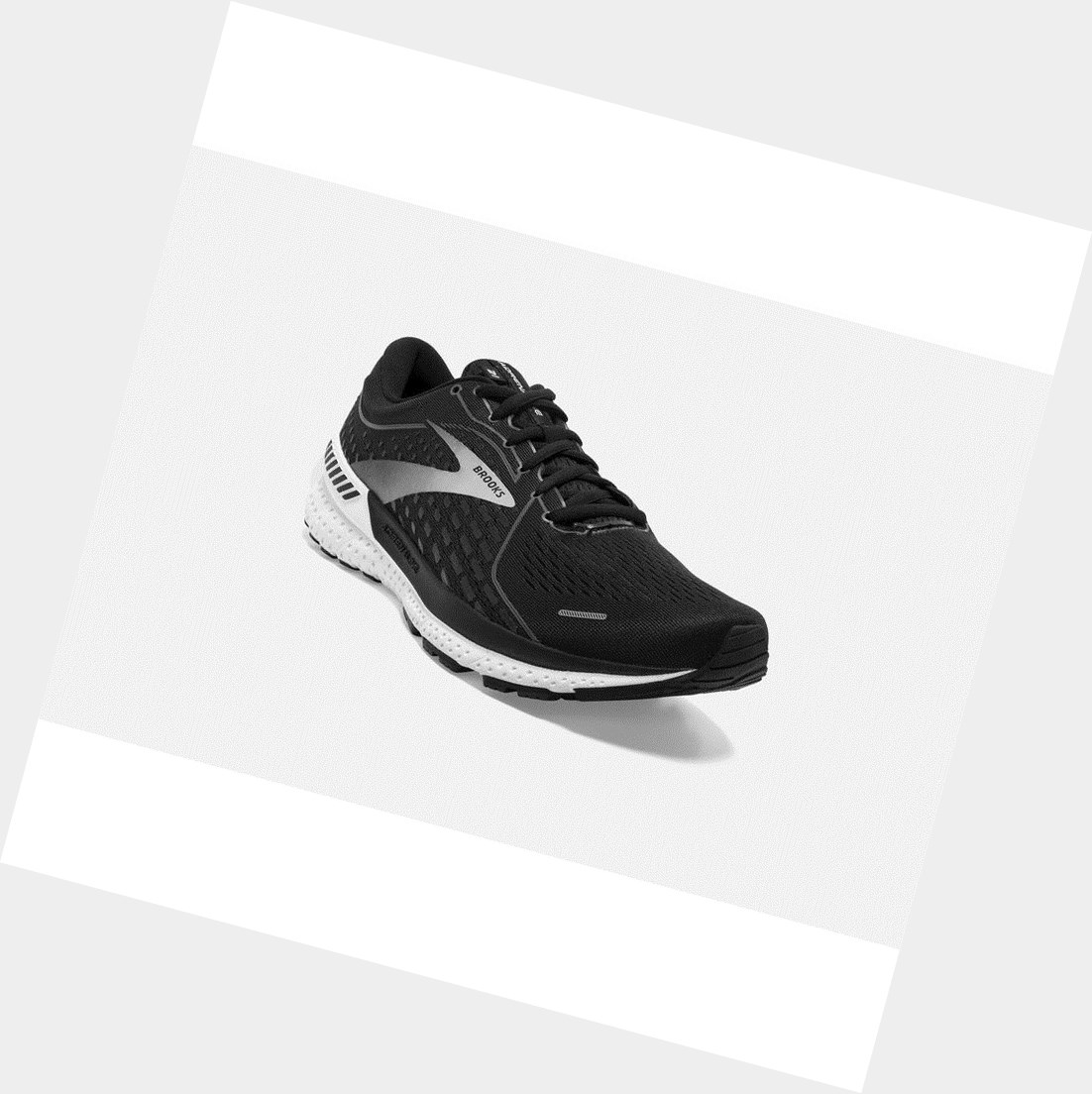 Brooks Adrenaline GTS 21 Men's Road Running Shoes Black Pearl / White | MNSE-40857