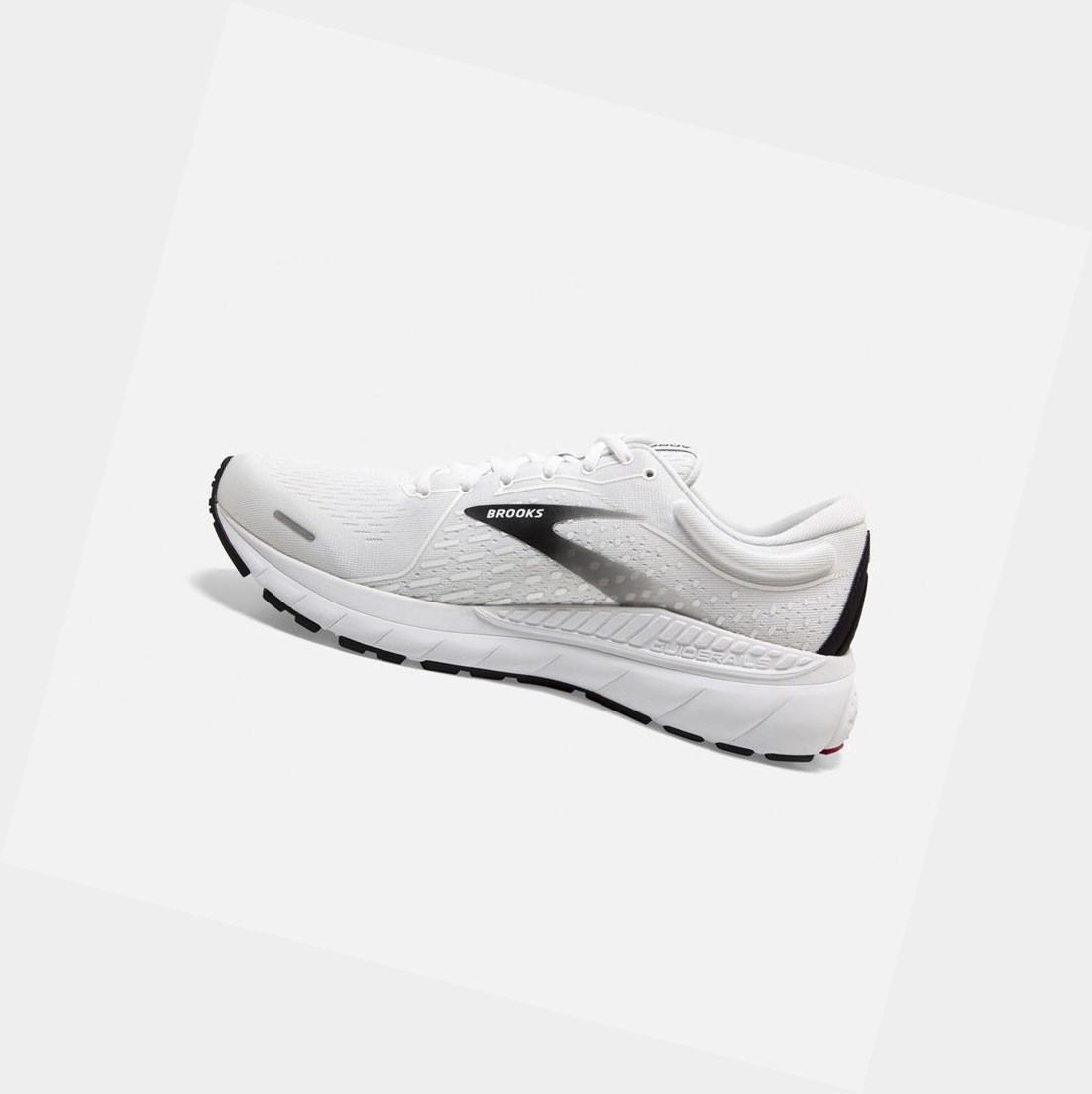 Brooks Adrenaline GTS 21 Men's Walking Shoes White / Black / Red | GSDR-02374