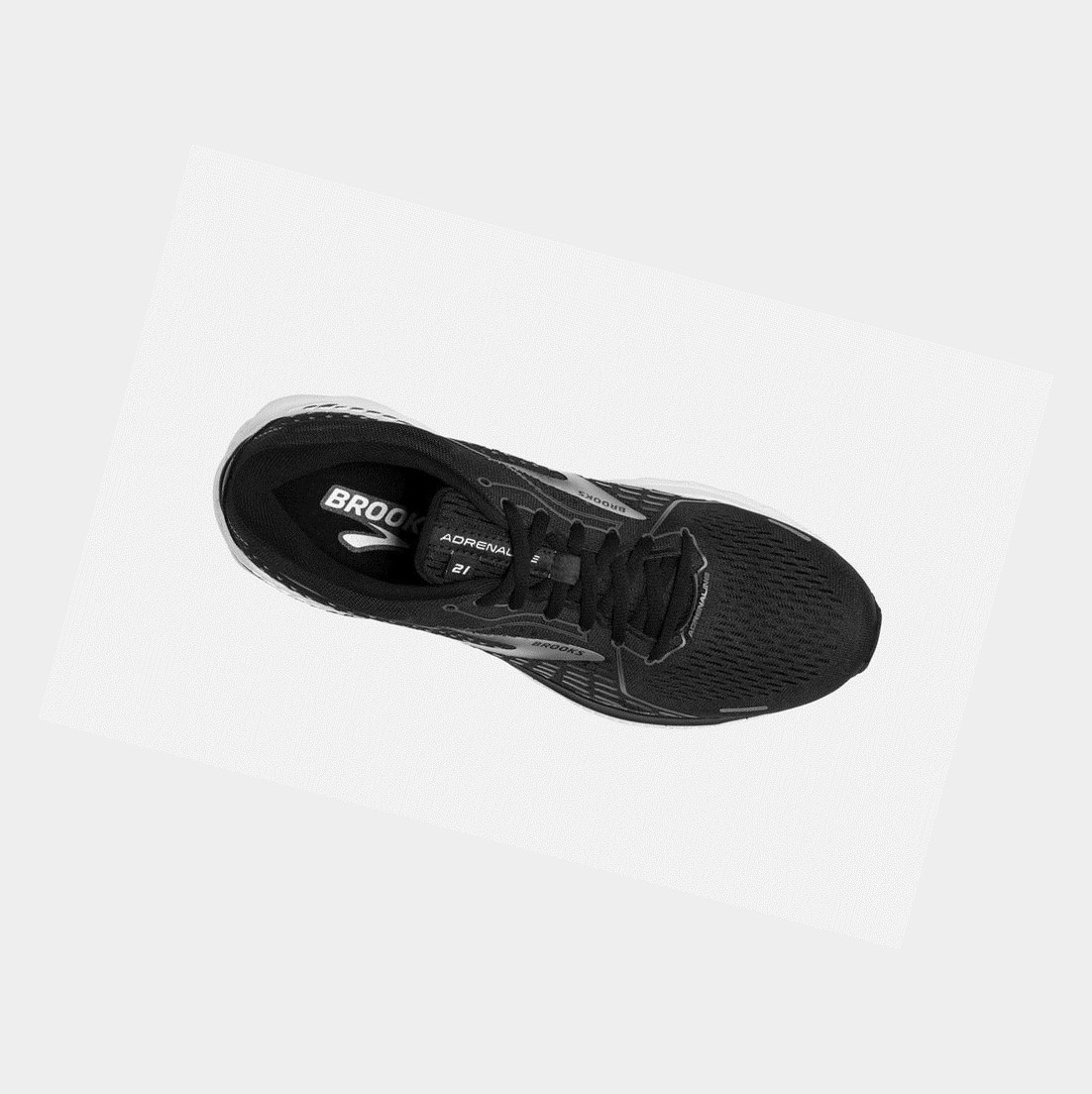 Brooks Adrenaline GTS 21 Men's Walking Shoes Black Pearl / White | QEVS-18702