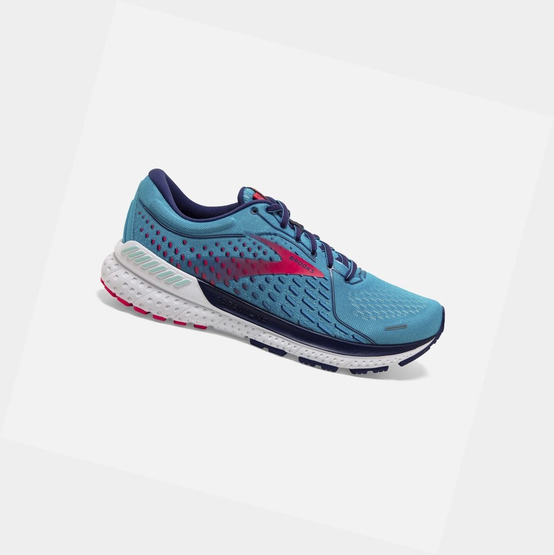 Brooks Adrenaline GTS 21 Women\'s Walking Shoes Horizon / Blue Ribbon / Pink | OJUY-57816