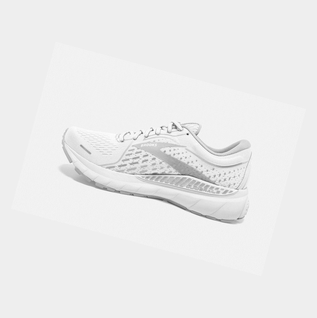 Brooks Adrenaline GTS 21 Women's Walking Shoes White / Grey / Silver | PLBW-04368