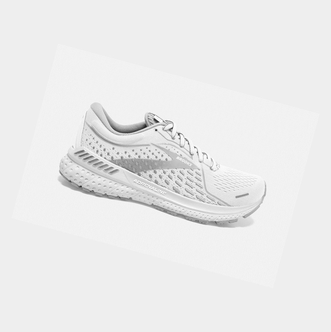 Brooks Adrenaline GTS 21 Women\'s Walking Shoes White / Grey / Silver | PLBW-04368