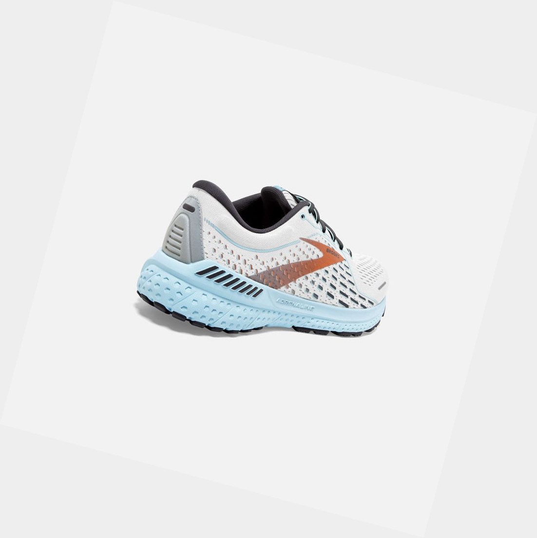 Brooks Adrenaline GTS 21 Women's Walking Shoes White / Alloy / Light Blue | QTNB-10296