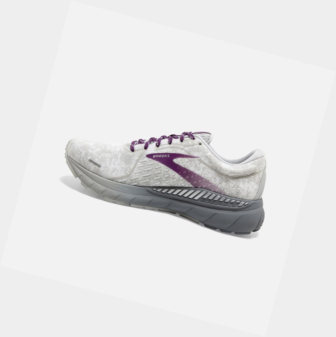 Brooks Adrenaline GTS 21 Women's Walking Shoes White / Oyster / Primer Grey | UIZO-14037