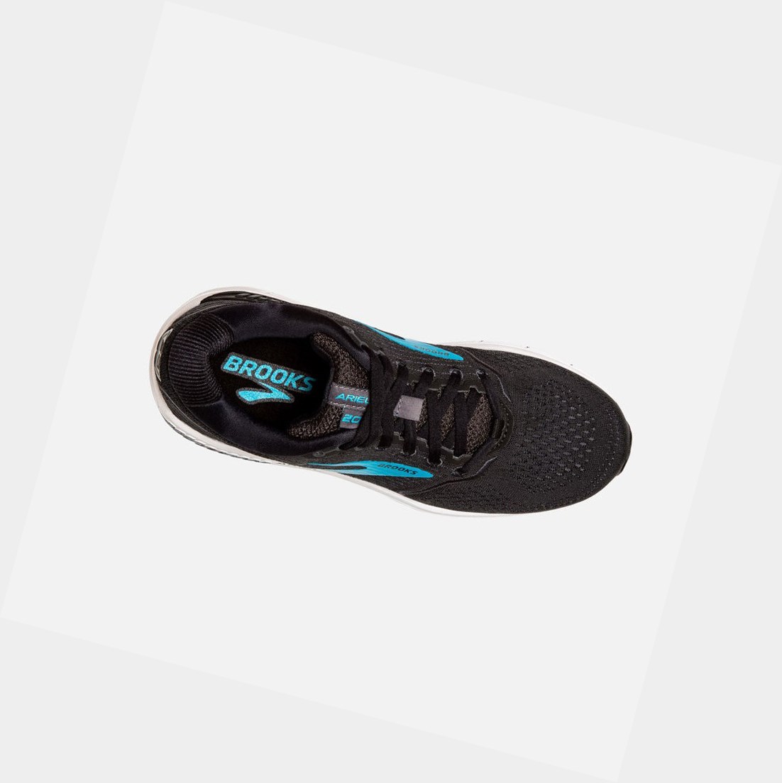 Brooks Ariel '20 Women's Walking Shoes Black / Ebony / Blue | KFCG-05984