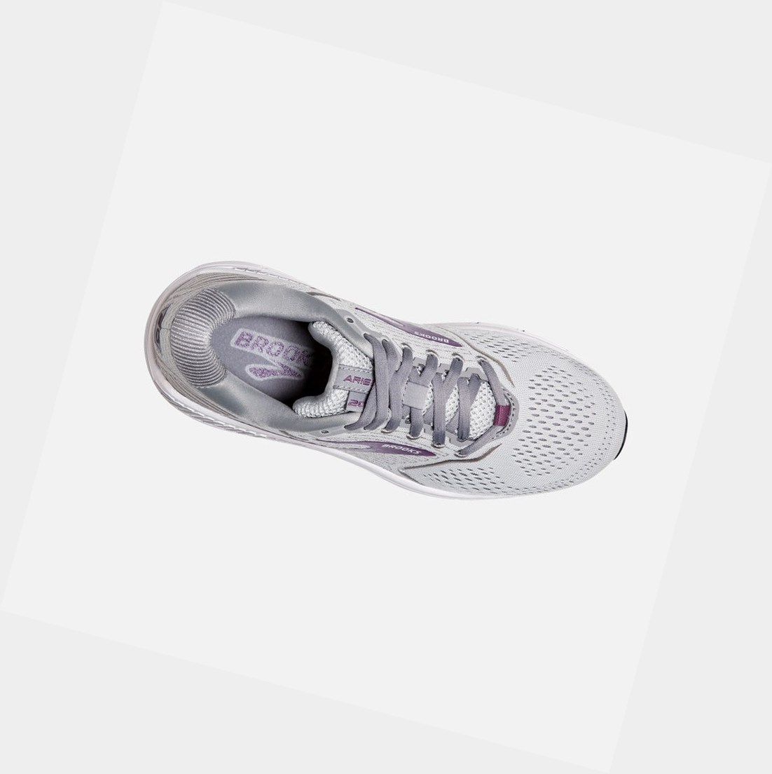 Brooks Ariel '20 Women's Walking Shoes Oyster / Alloy / Grape | VOGX-69805