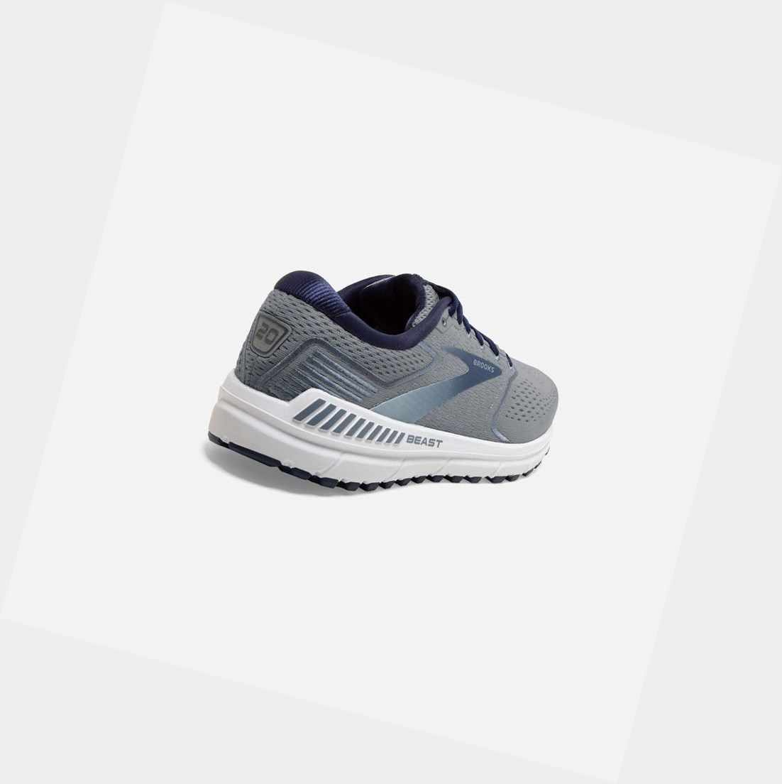 Brooks Beast '20 Men's Road Running Shoes Blue / Grey / Poseidon | AGZU-73854