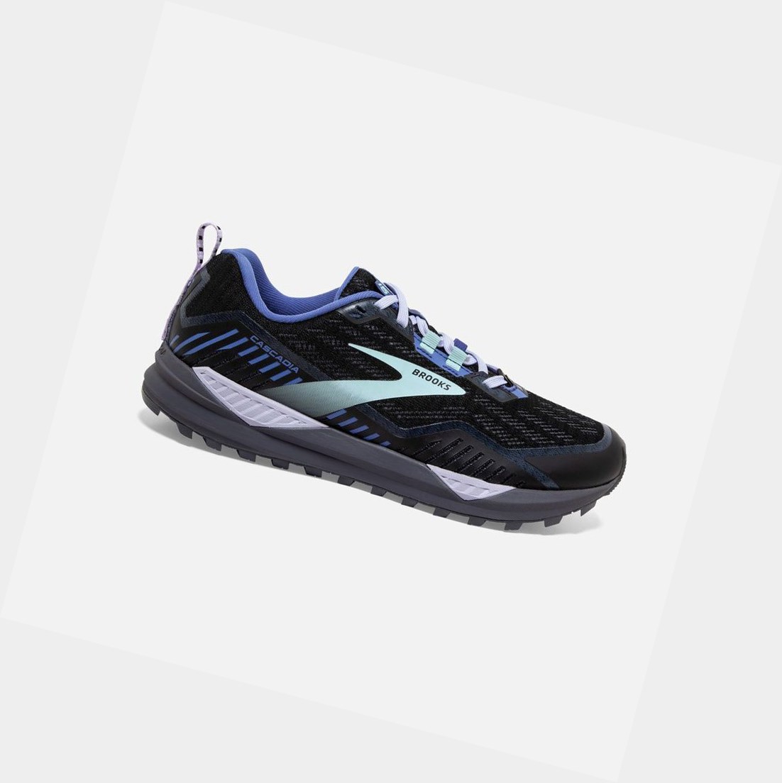 Brooks Cascadia 15 GTX Women\'s Trail Shoes Black / Marlin / Blue | AMTF-72154