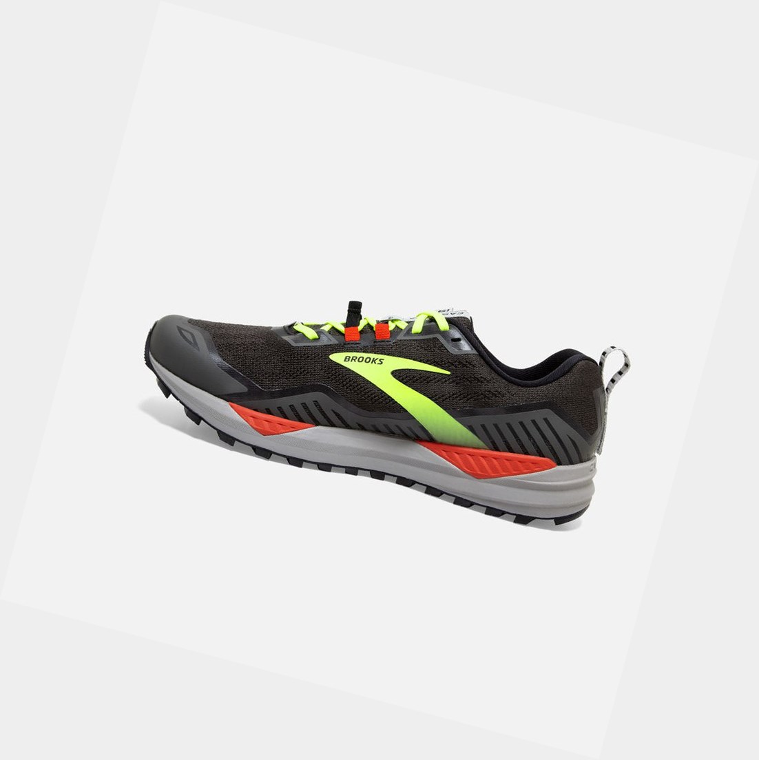 Brooks Cascadia 15 Men's Trail Shoes Black / Raven / Cherry Tomato | YKZG-28056