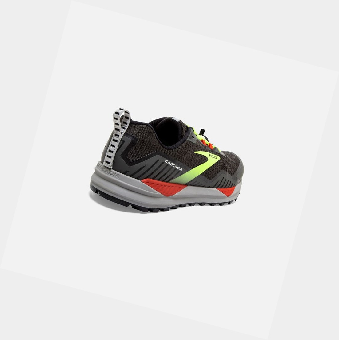 Brooks Cascadia 15 Men's Trail Shoes Black / Raven / Cherry Tomato | YKZG-28056