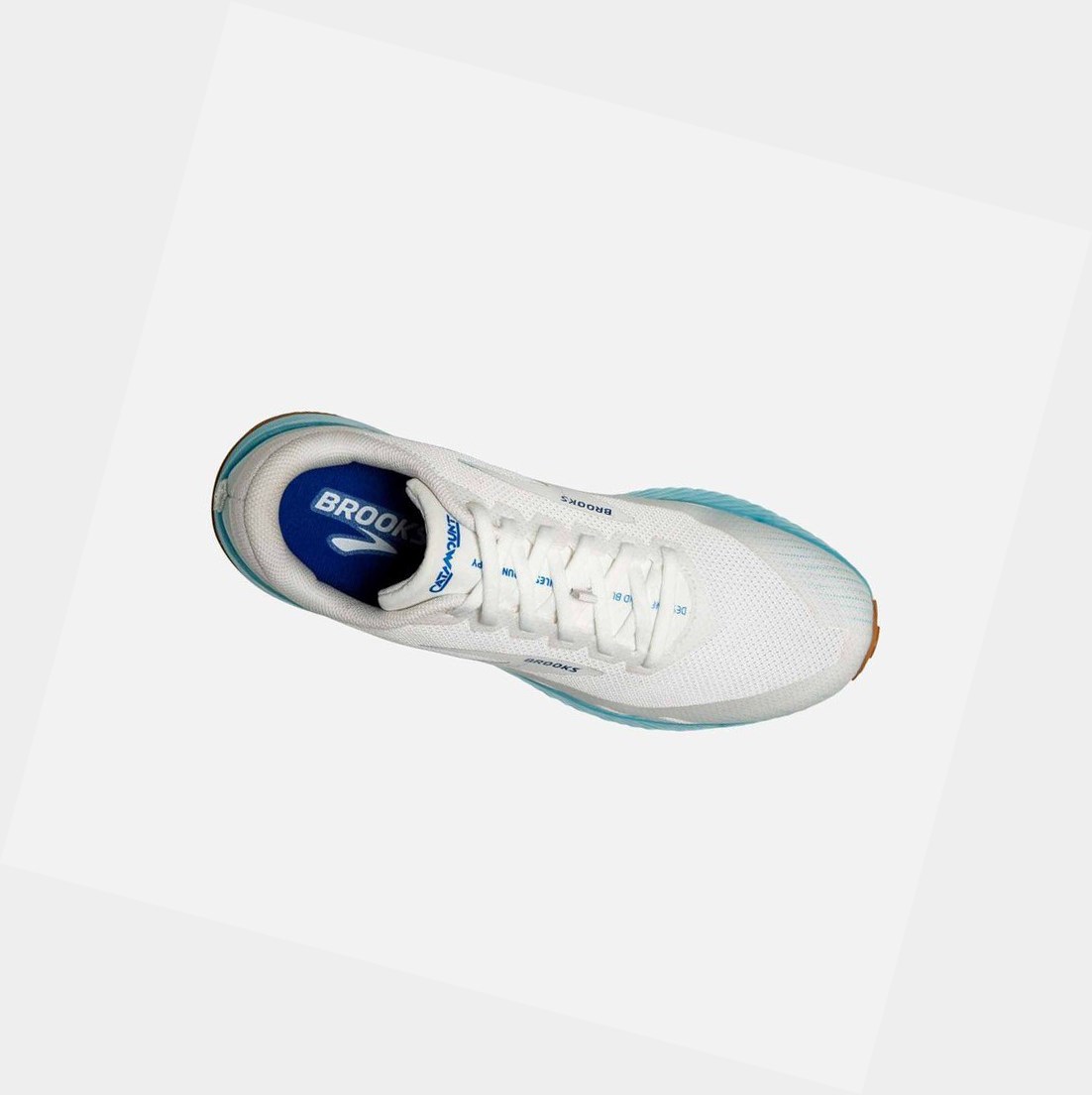 Brooks Catamount Men's Trail Shoes White / Iced Aqua / Blue | QEOZ-81520