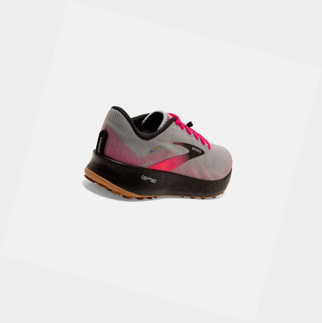 Brooks Catamount Women's Trail Shoes Alloy / Pink / Black | CUIP-56219