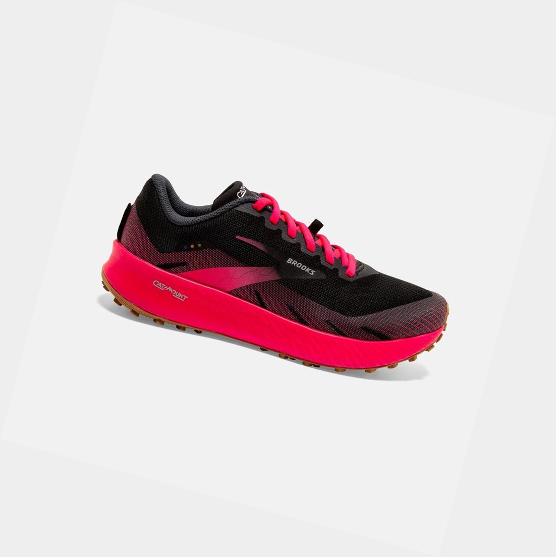 Brooks Catamount Women\'s Trail Shoes Black / Pink | PUXL-29138