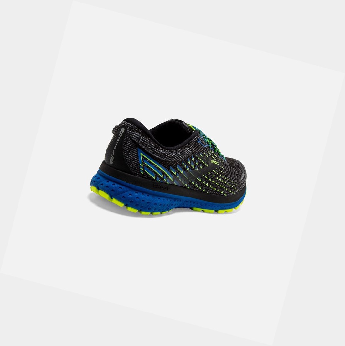 Brooks Ghost 13 Men's Road Running Shoes Black / Blue / Nightlife | HFKZ-89426