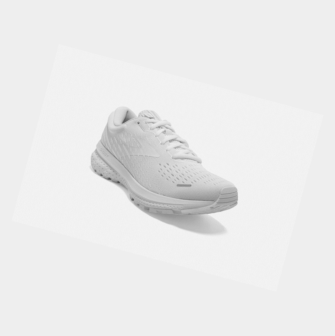 Brooks Ghost 13 Men's Road Running Shoes White / White | LMHA-21596