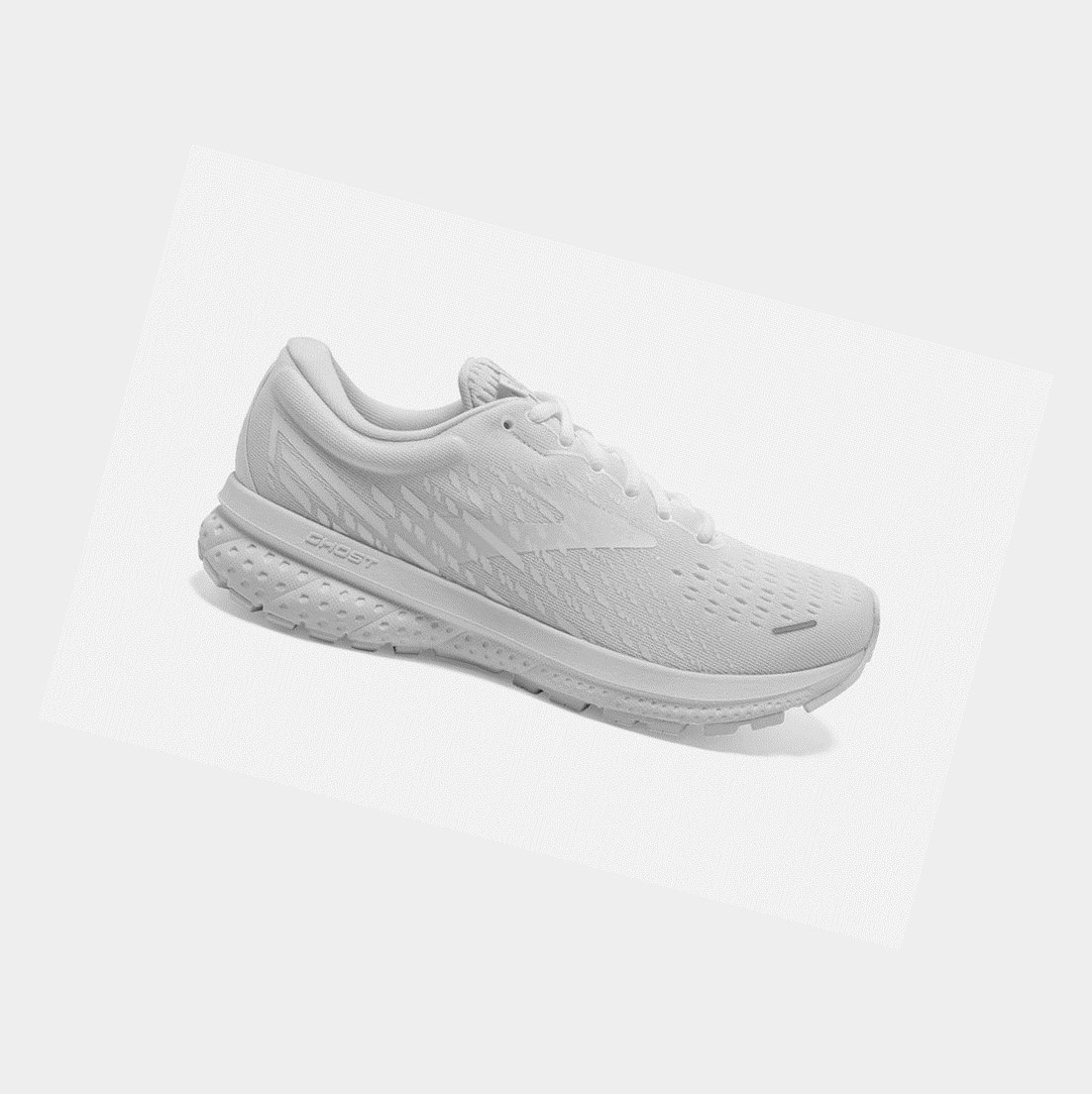 Brooks Ghost 13 Men\'s Road Running Shoes White / White | LMHA-21596