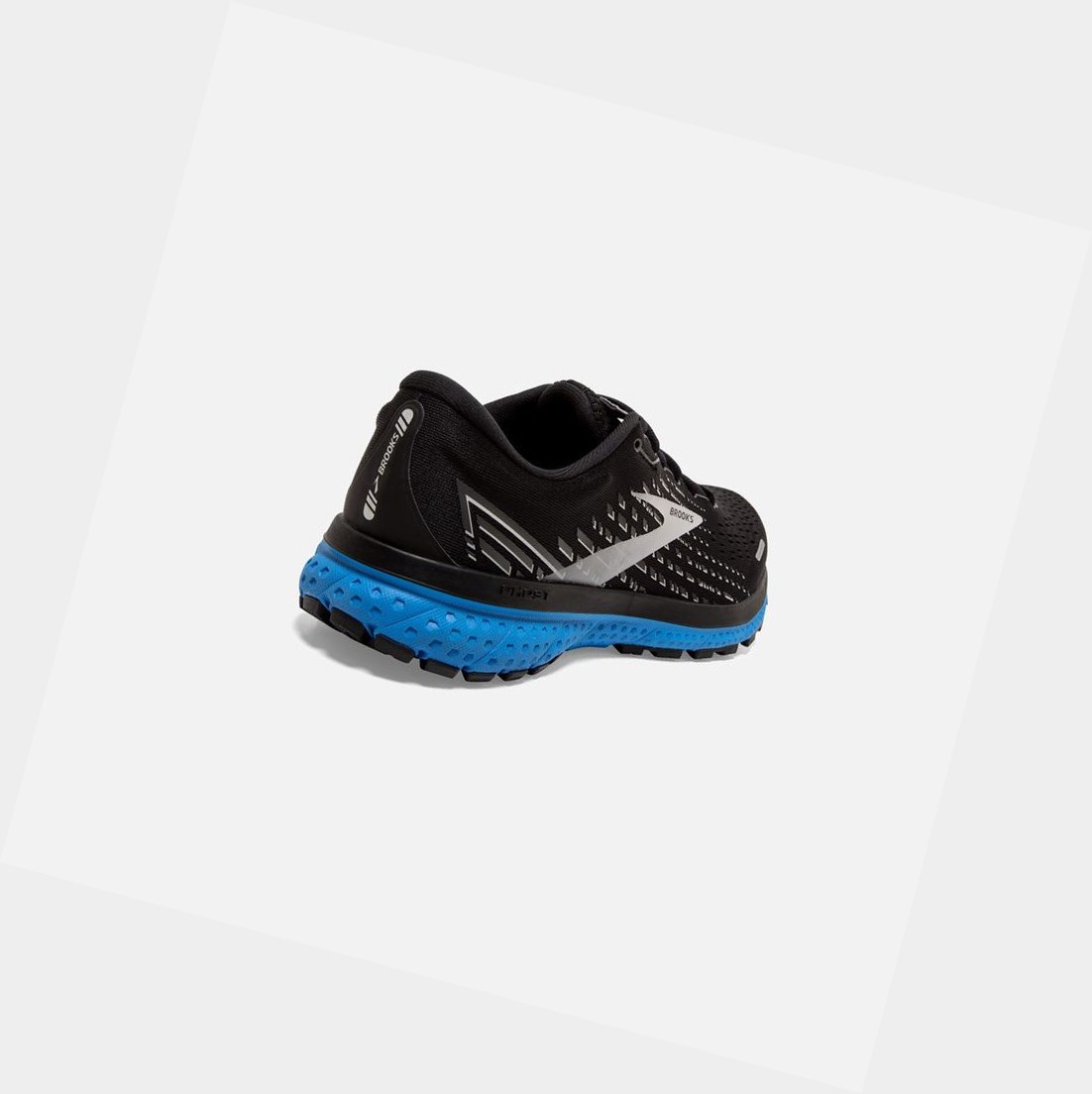 Brooks Ghost 13 Men's Road Running Shoes Black / Grey / Blue | PZHA-51068